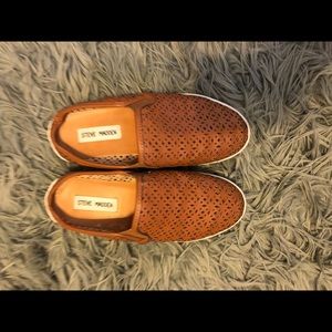Taupe Steve Madden Slip Ons